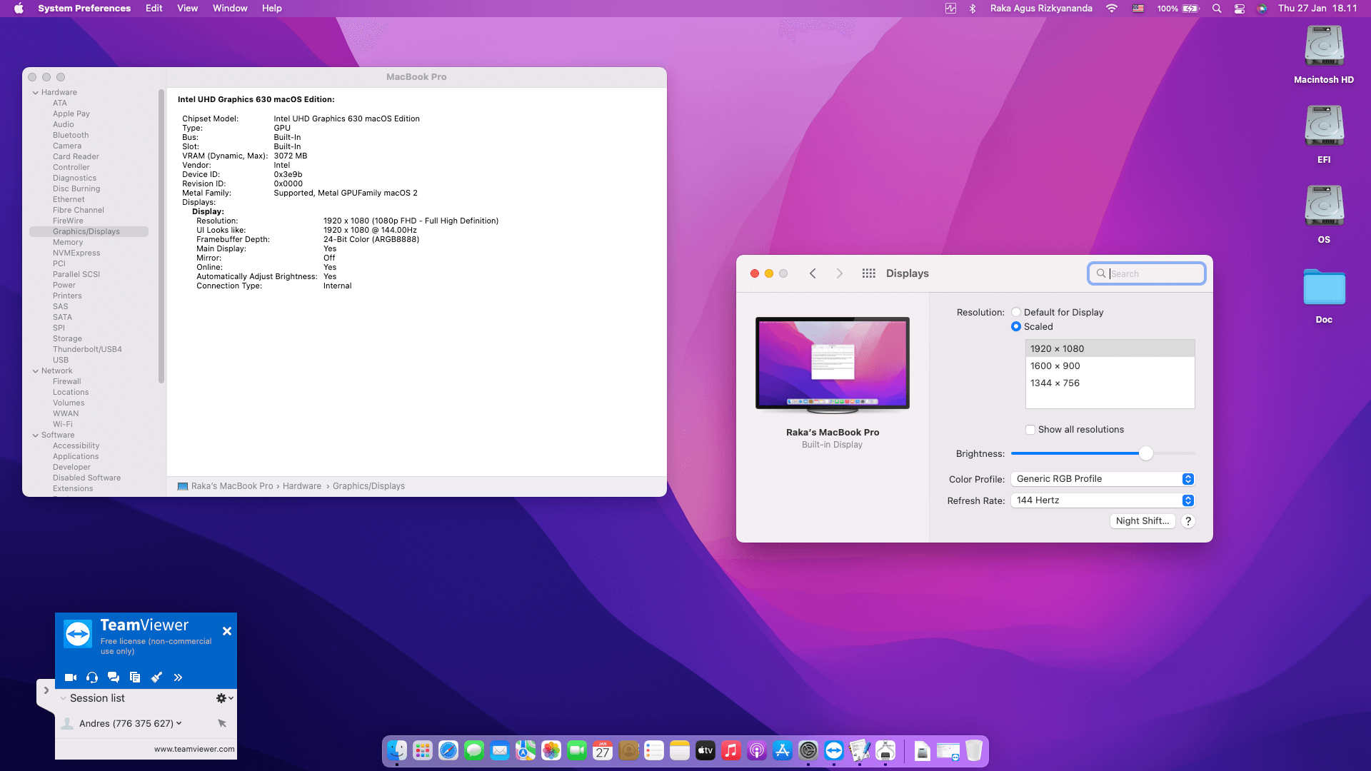 Asus ROG Strix HERO II GL504GM ES029T [CoffeeLake   Intel UHD 630 + I2C]   OpenCore 3